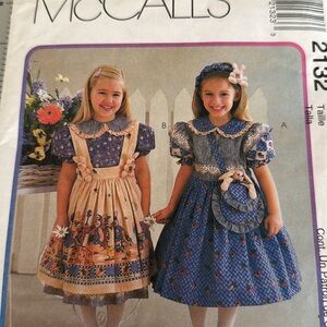 Vintage McCall’s 2132, Jelly Bean Junction Girls’ Dress Pattern (1999) Sizes 6-8